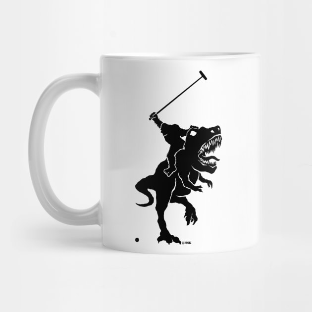 Big foot playing polo on a T-rex by NewSignCreation